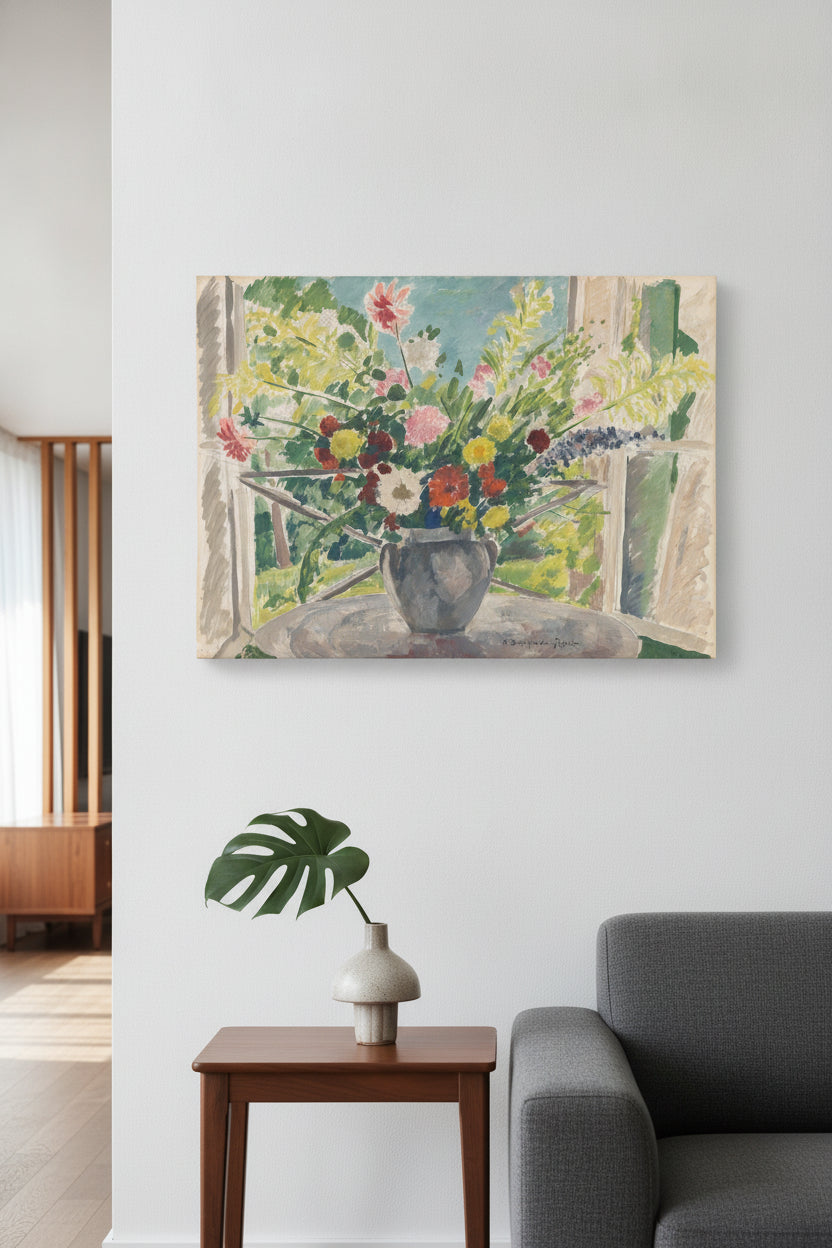 Vase of Flowers — framed art in a styled interior
