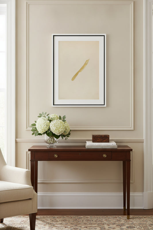 Fruit Knife — framed art in a styled interior