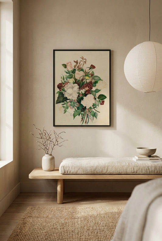 Still Life — framed art in a styled interior