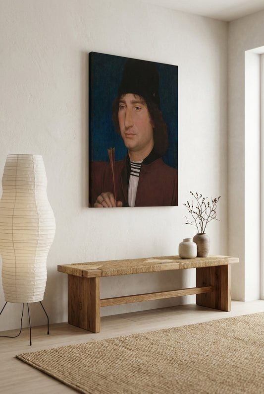 Portrait of a Man with an Arrow — framed art in a styled interior
