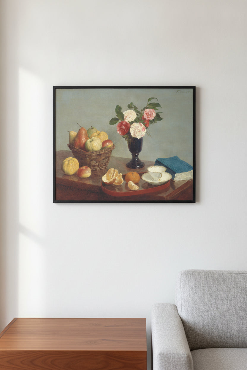 Still Life — framed art in a styled interior