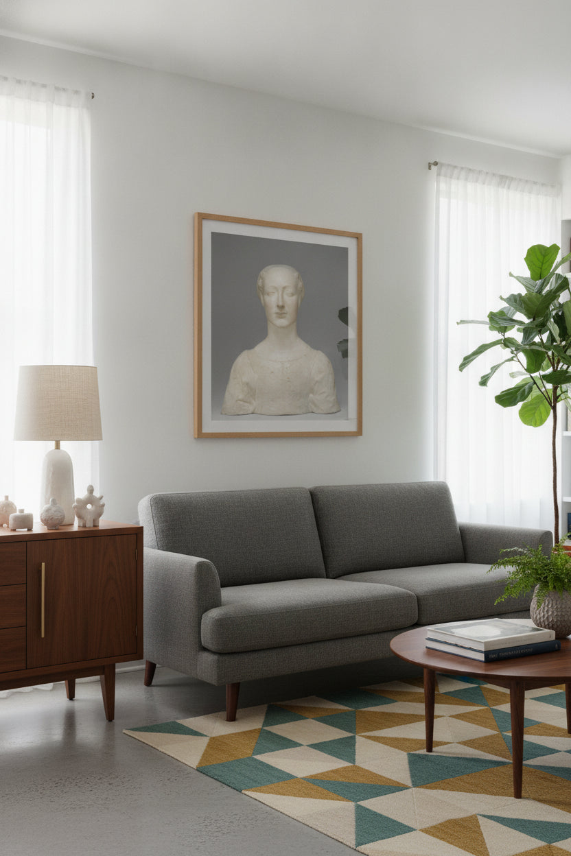 A Lady — framed art in a styled interior