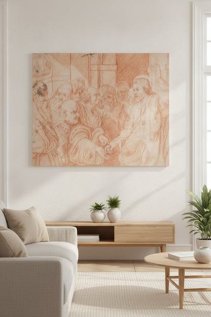 Tribute Money — framed art in a styled interior