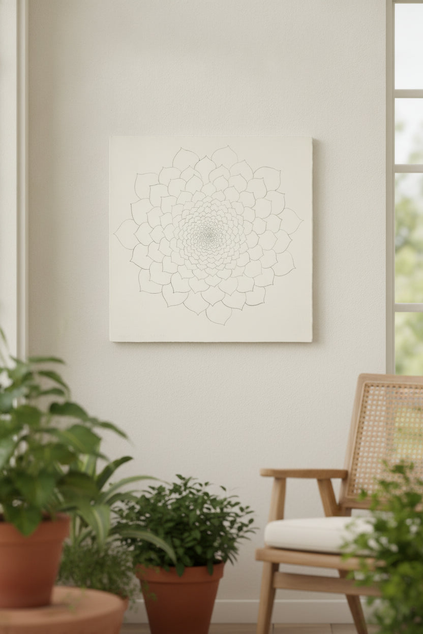 Flowers II — framed art in a styled interior