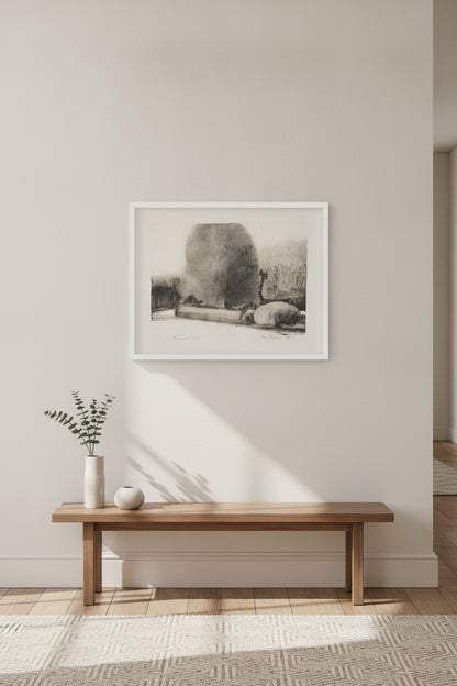 Rosenwald Drive — framed art in a styled interior