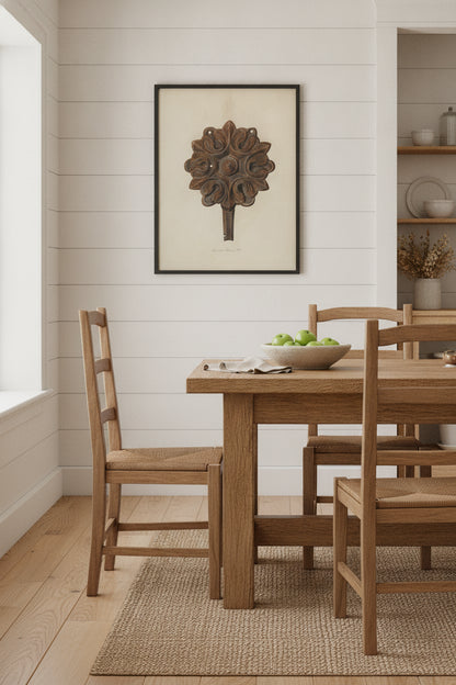 Rosette — framed art in a styled interior