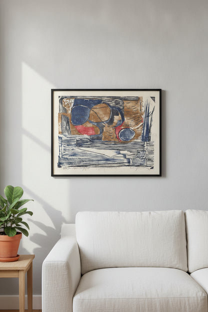 Grey Still Life — framed art in a styled interior