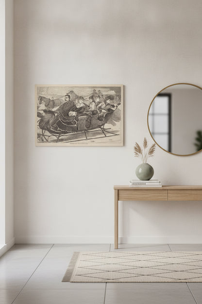 Christmas Belles — framed art in a styled interior