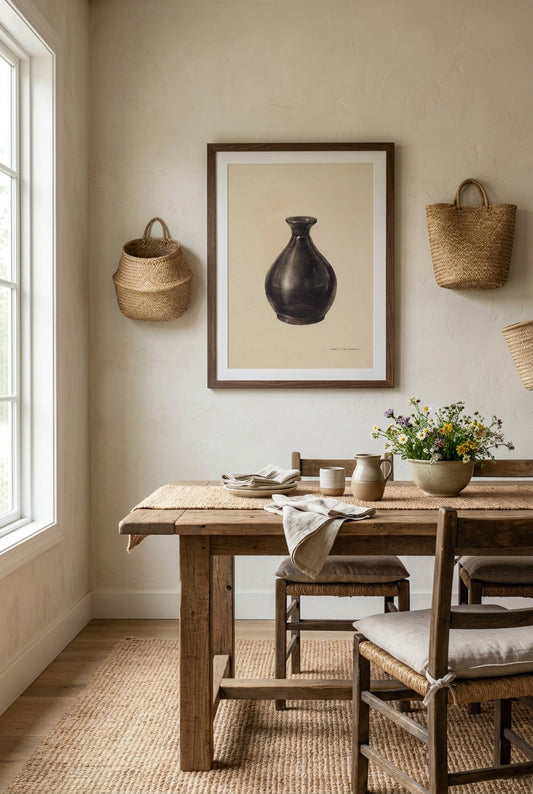 Flower Vase — framed art in a styled interior