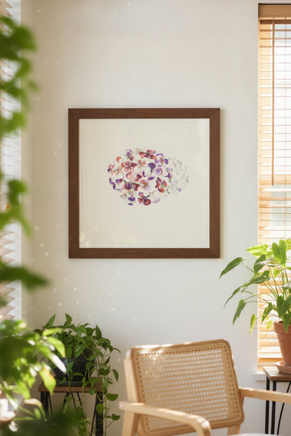 Flowers VII — framed art in a styled interior