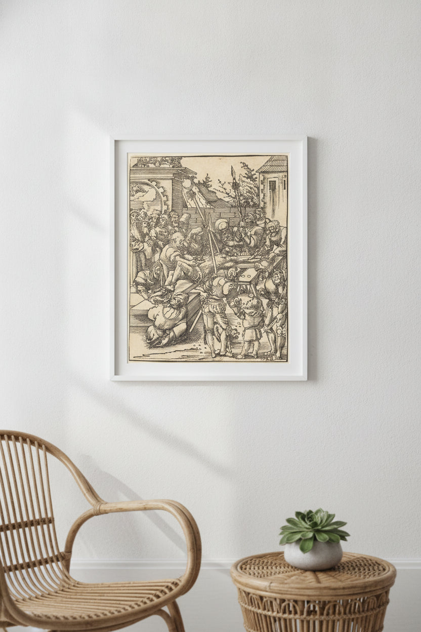 Saint Bartholomew — framed art in a styled interior