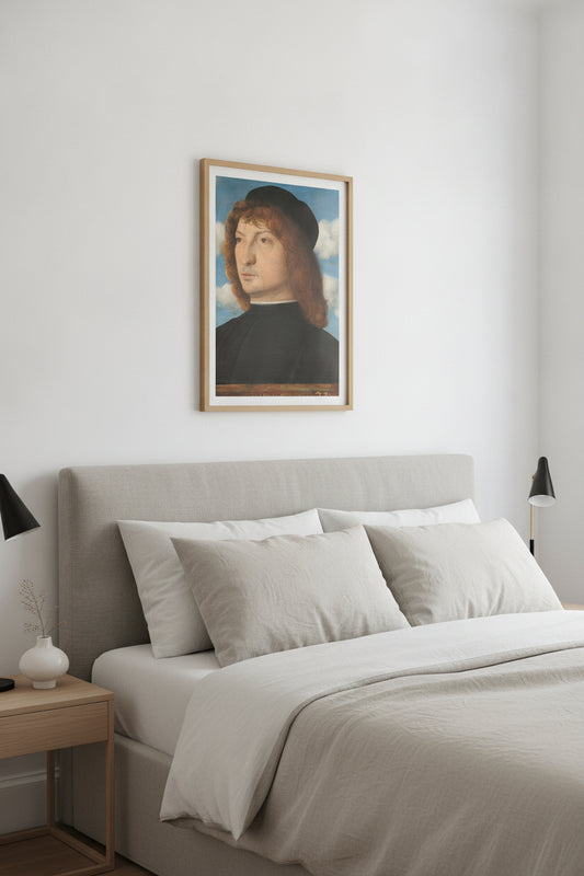 Portrait of a Venetian Gentleman — framed art in a styled interior