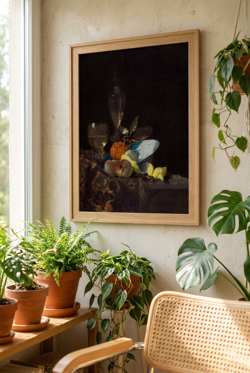 Still Life — framed art in a styled interior