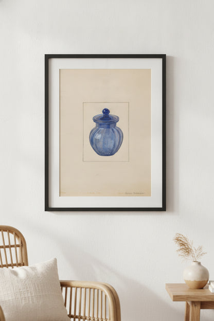 Rose Petal Jar — framed art in a styled interior