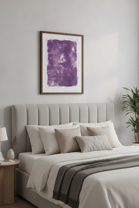 Flower Re-Run — framed art in a styled interior