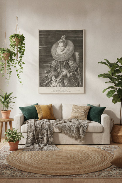 Isabella Clara Eugenia, Infanta of Spain — framed art in a styled interior