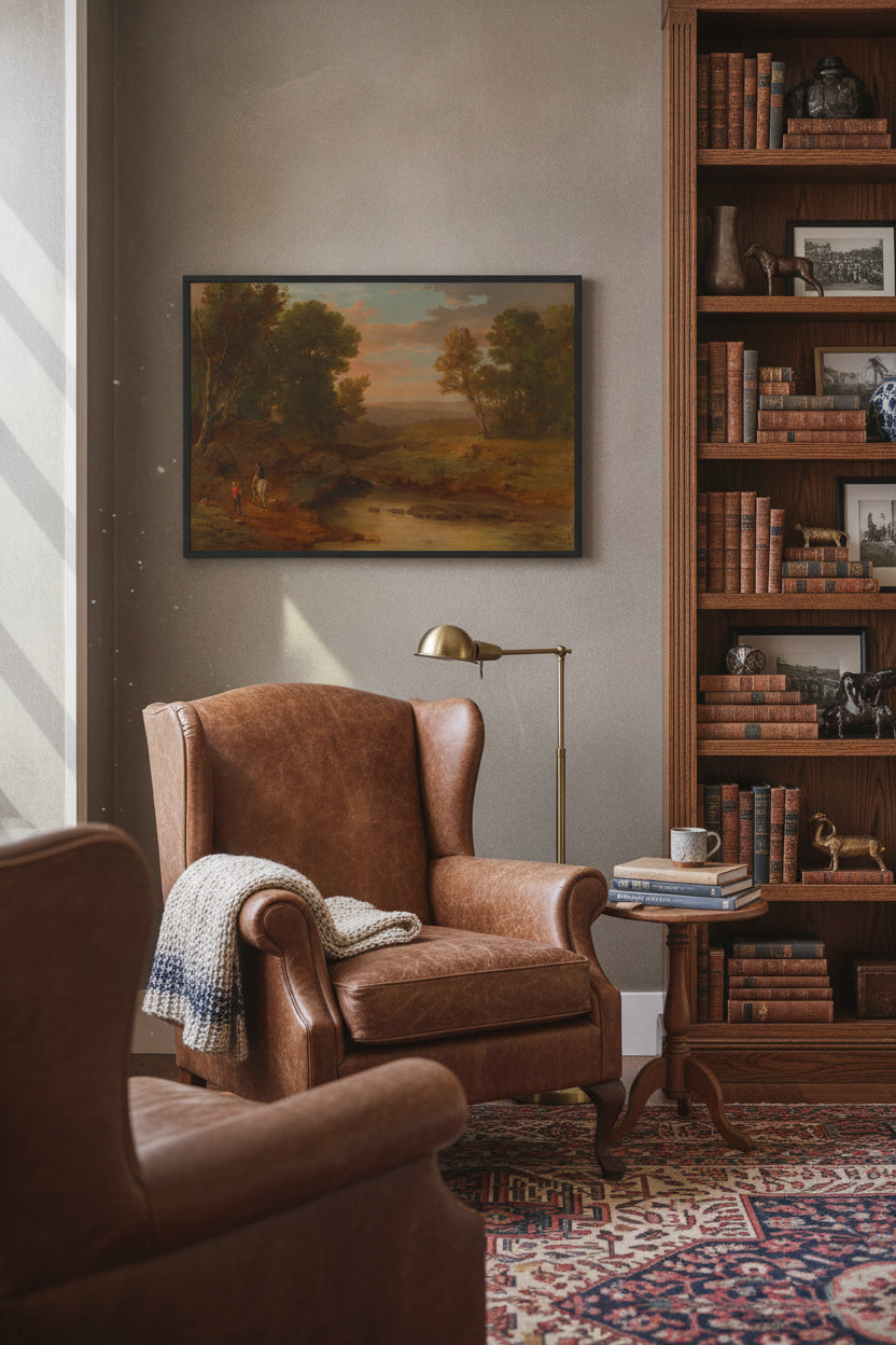 Landscape — framed art in a styled interior