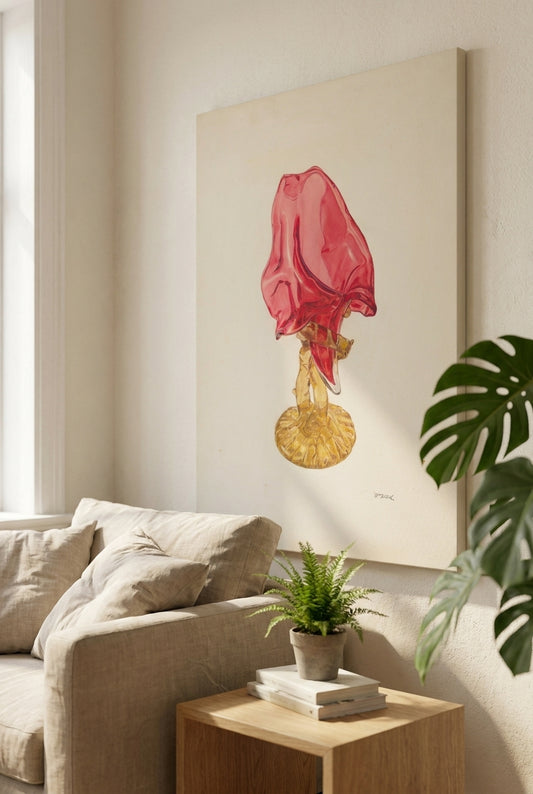 Flower Vase — framed art in a styled interior