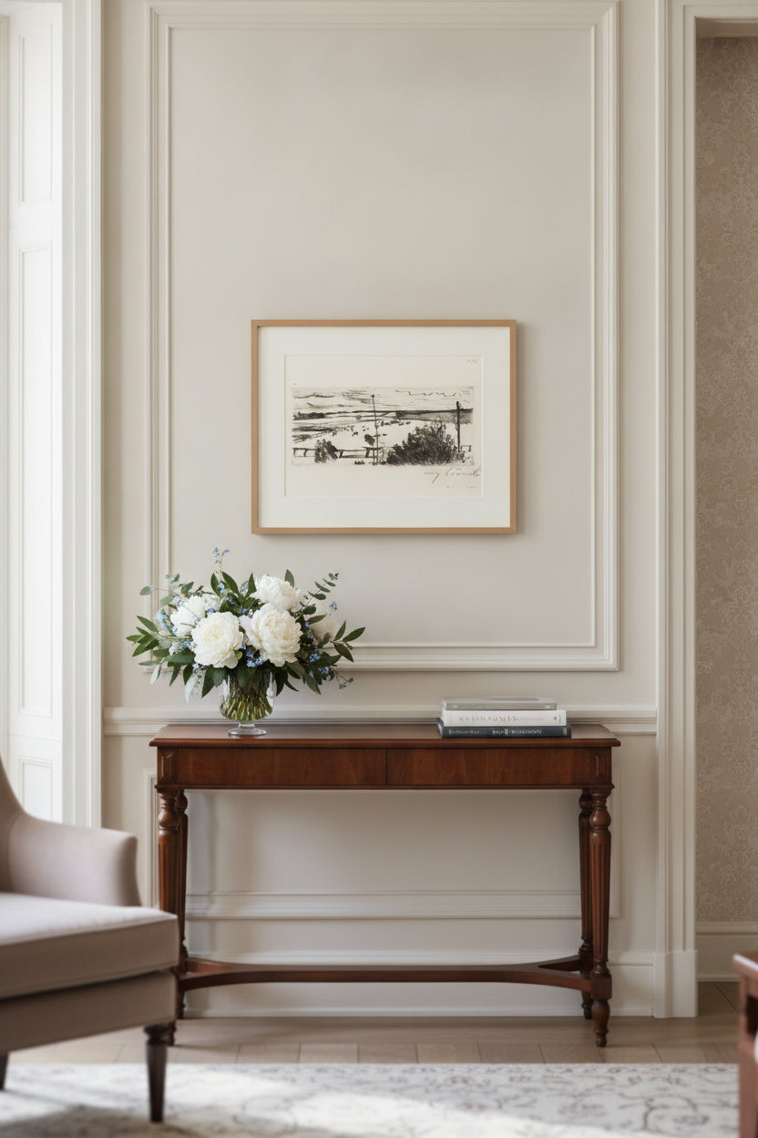 Küste (Seascape) — framed art in a styled interior