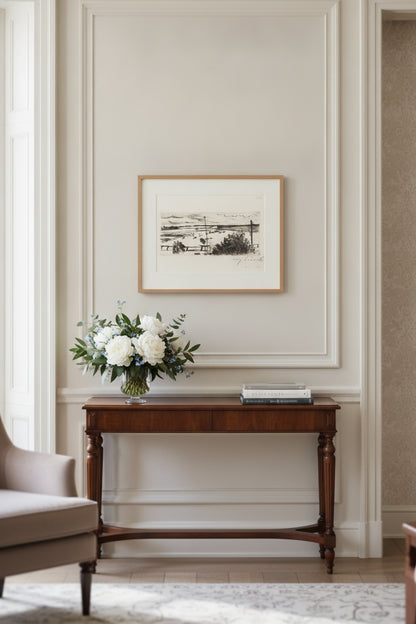 Küste (Seascape) — framed art in a styled interior