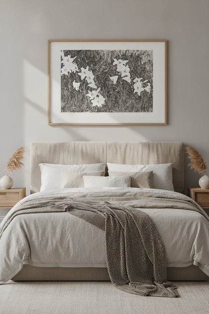 Leaves of Grass: Hommage a Kennedy — framed art in a styled interior