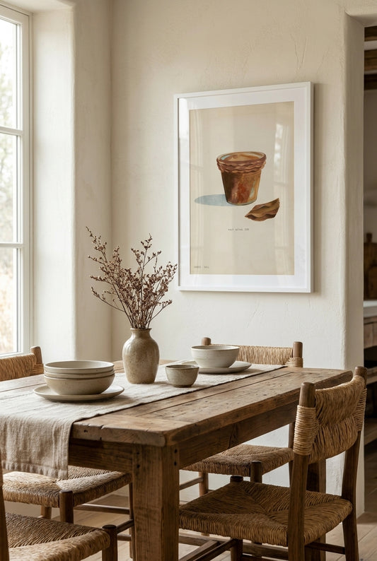 Flower Pot — framed art in a styled interior