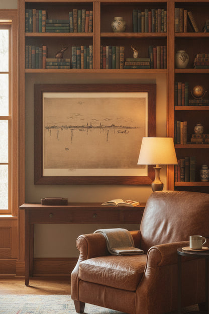 Little Venice — framed art in a styled interior