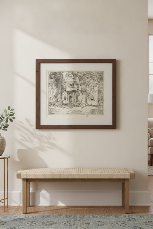 Washington's Headquarters near Valley Forge — framed art in a styled interior