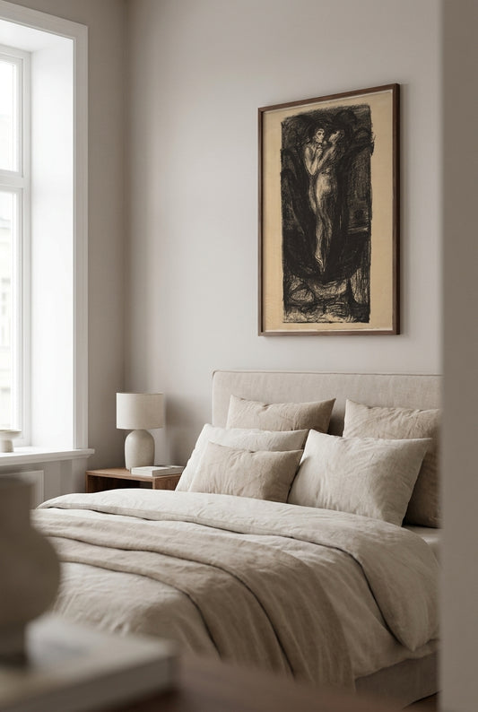 The Flower of Love (Die Blume der Liebe) — framed art in a styled interior