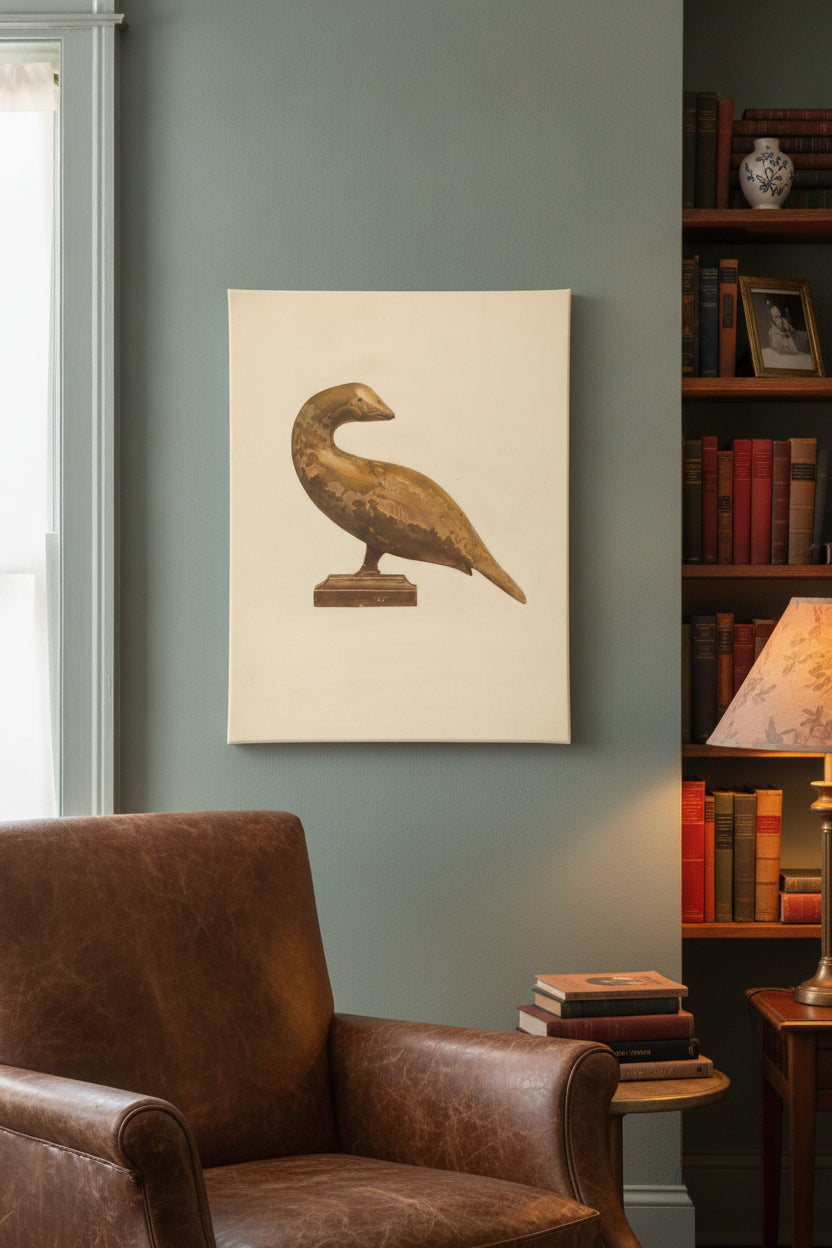 Bird — framed art in a styled interior