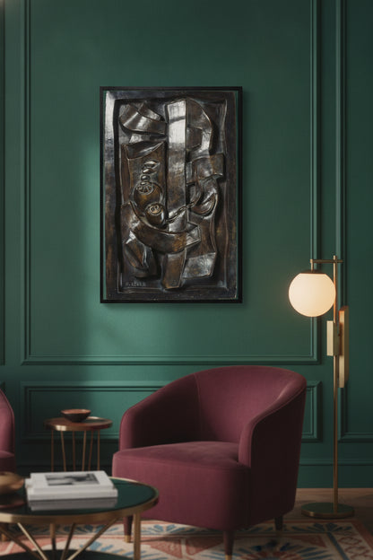Composition with Fruit — framed art in a styled interior