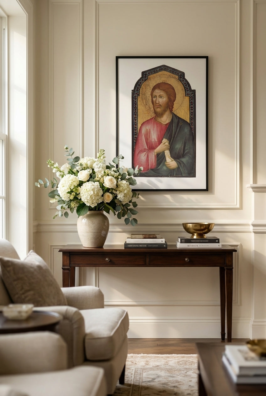 Saint James Major — framed art in a styled interior