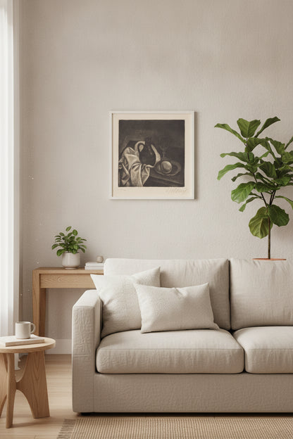 Still Life — framed art in a styled interior