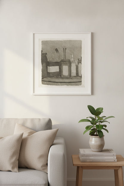 Still Life — framed art in a styled interior