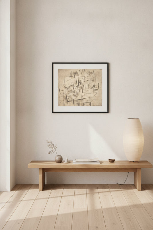 Nature morte II (Still Life II) — framed art in a styled interior