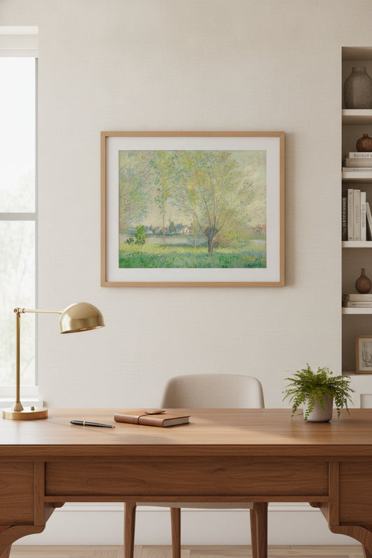The Willows — framed art in a styled interior