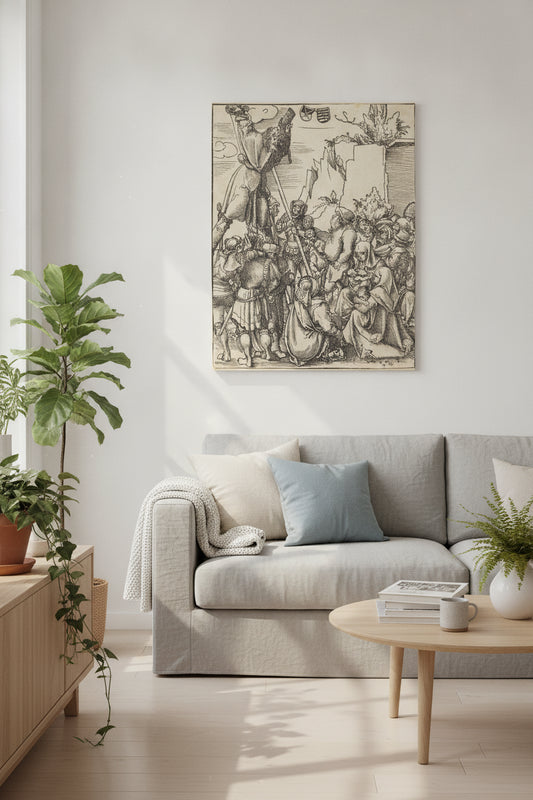 Saint Andrew — framed art in a styled interior