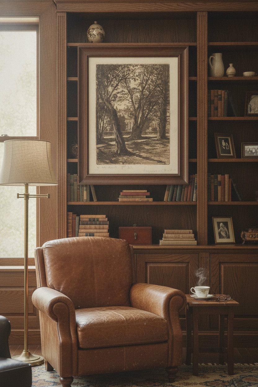 Kensington Gardens (The Small Plate) — framed art in a styled interior