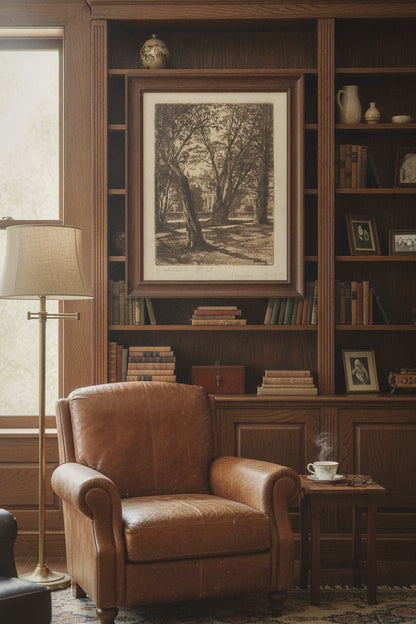 Kensington Gardens (The Small Plate) — framed art in a styled interior
