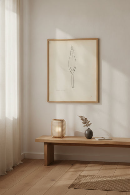 Decoy (Red-Wing Black Bird) — framed art in a styled interior