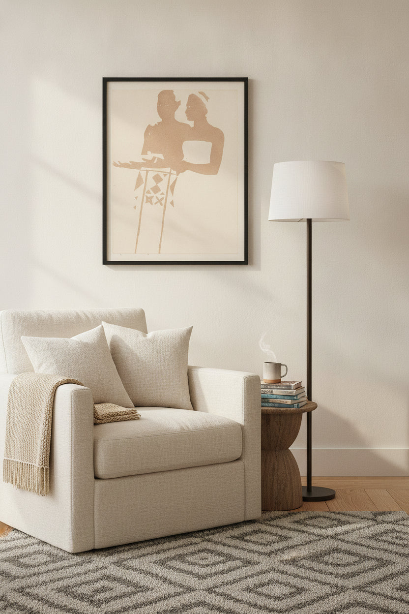 Polynesia — framed art in a styled interior