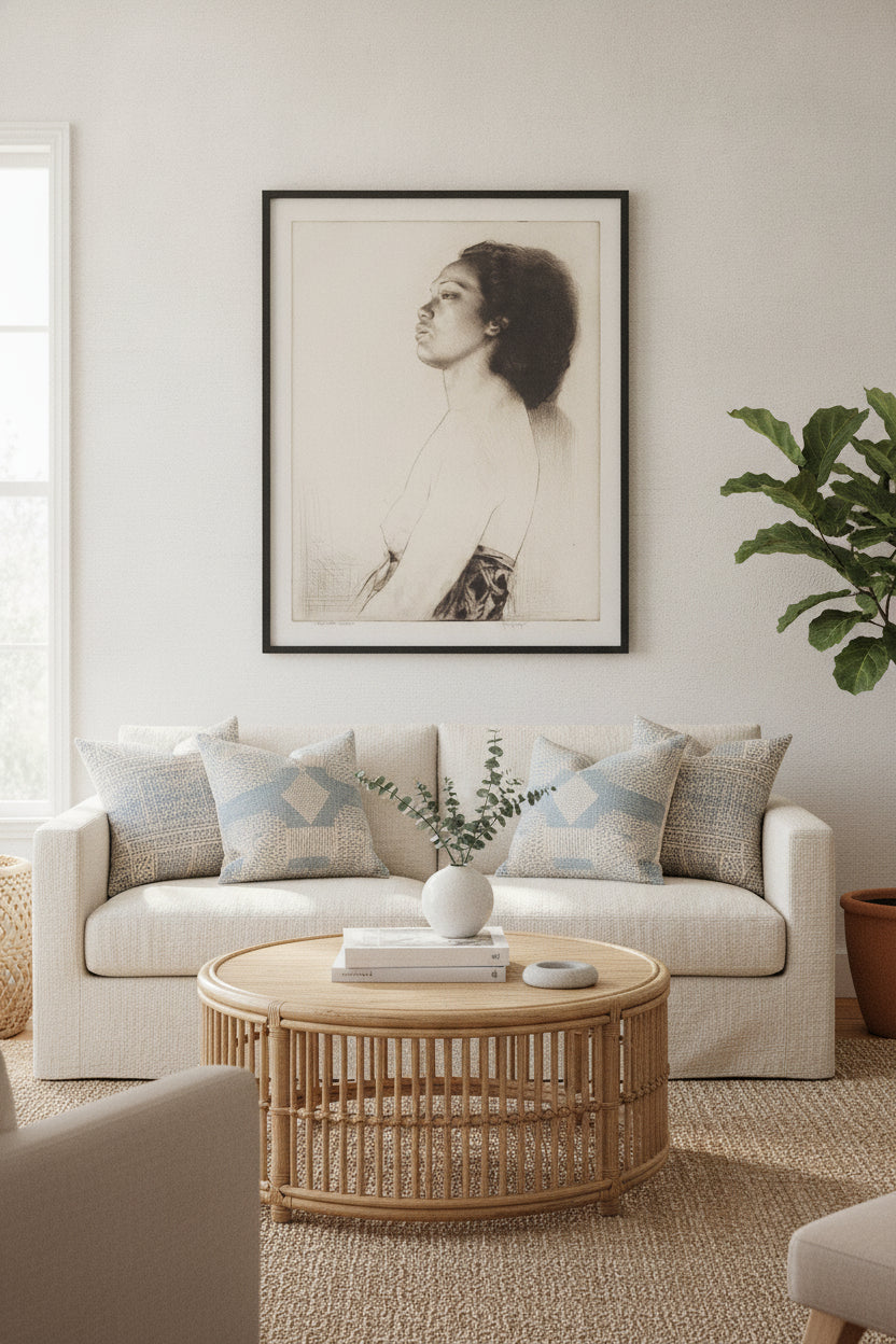 Mokihana - Hawaii — framed art in a styled interior