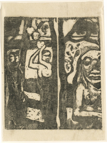 Woman Picking Fruit and the Savage (Femme cueillant des fruits et oviri)
