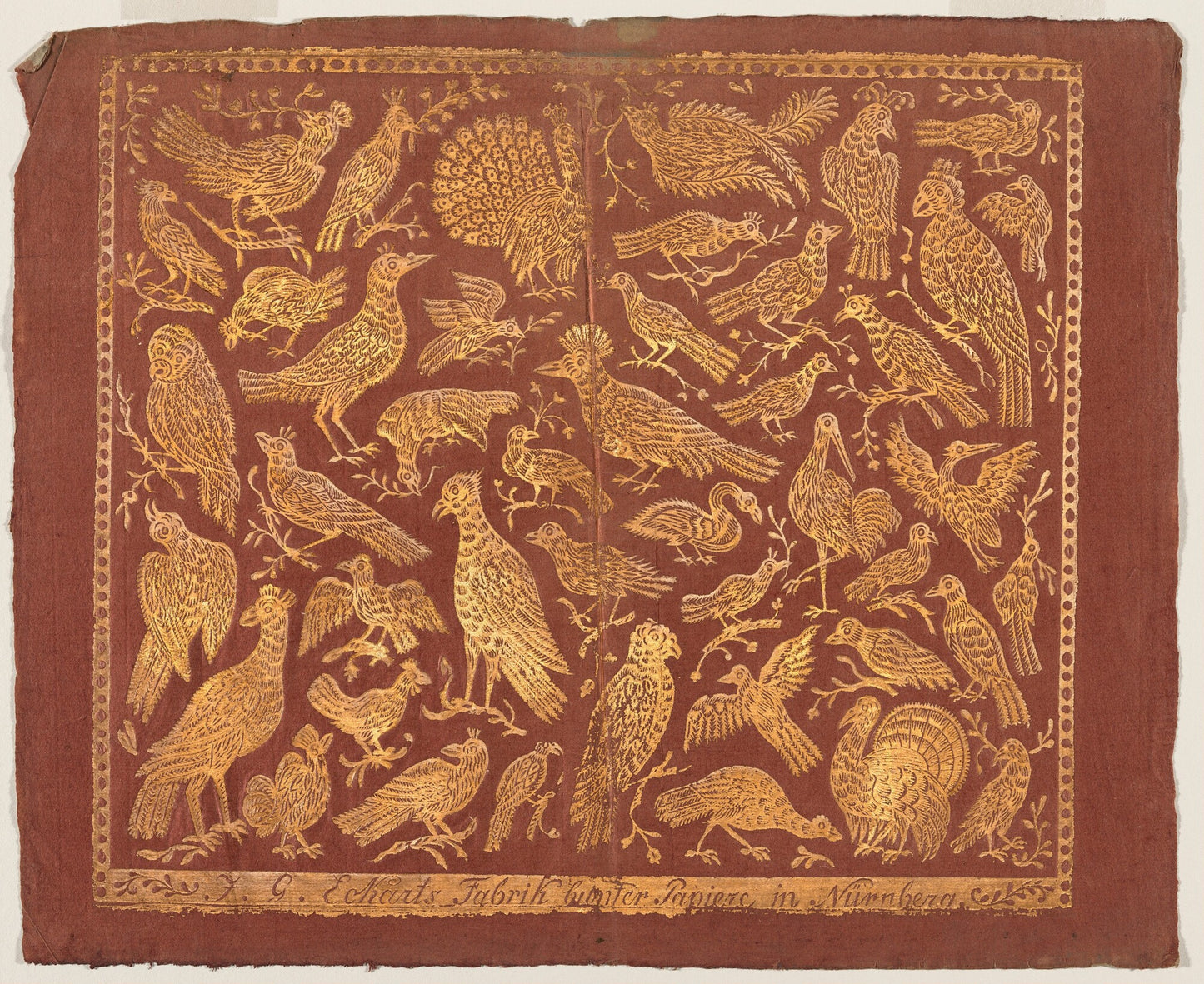 Endpaper with Birds