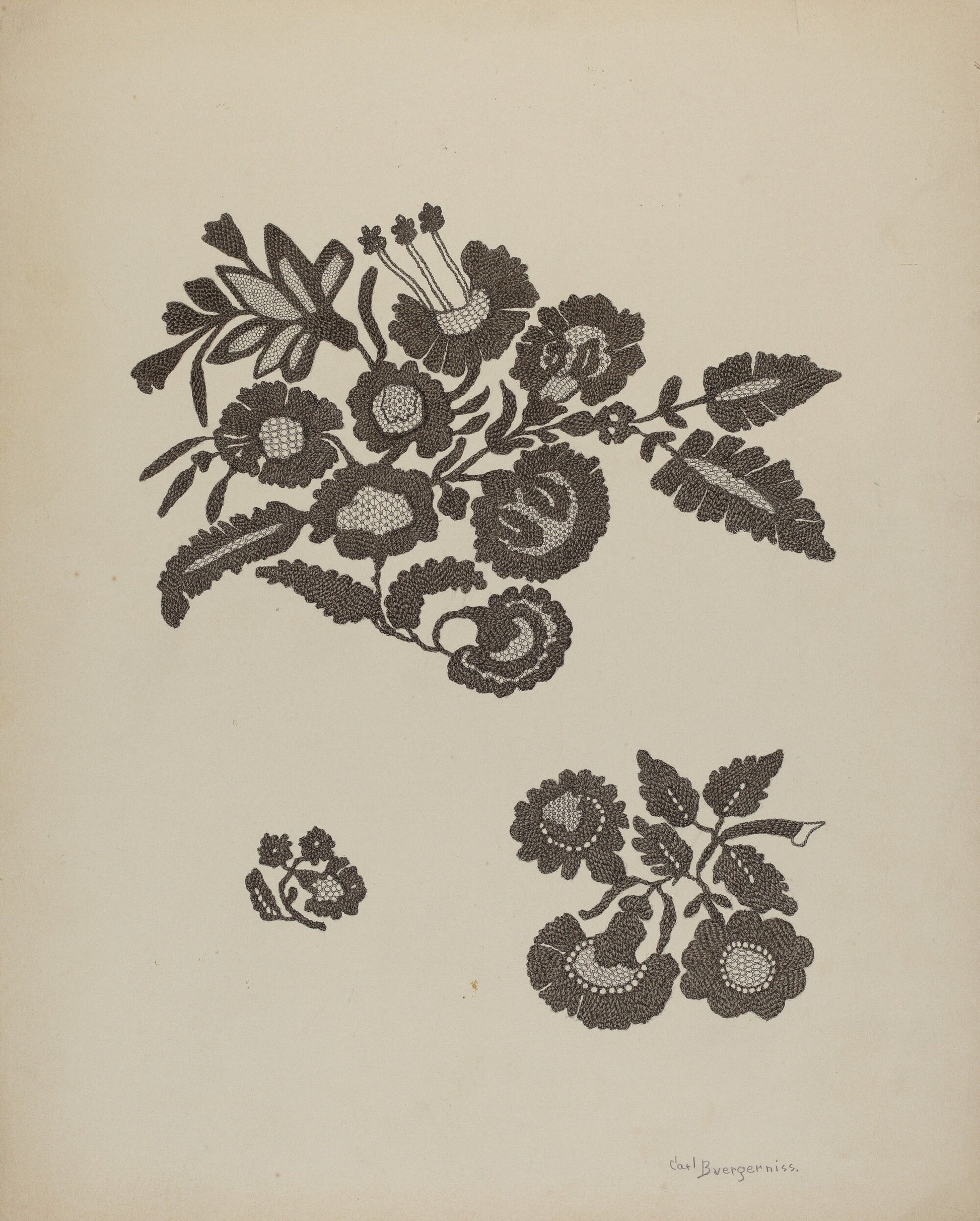 Embroidered Flower Motif