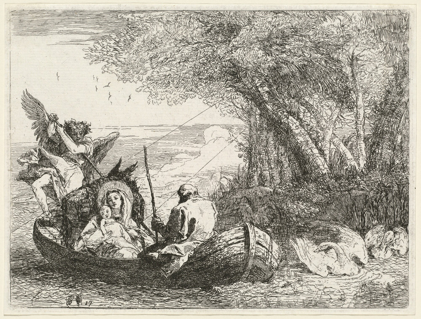 The Holy Family Being Ferried Across the River