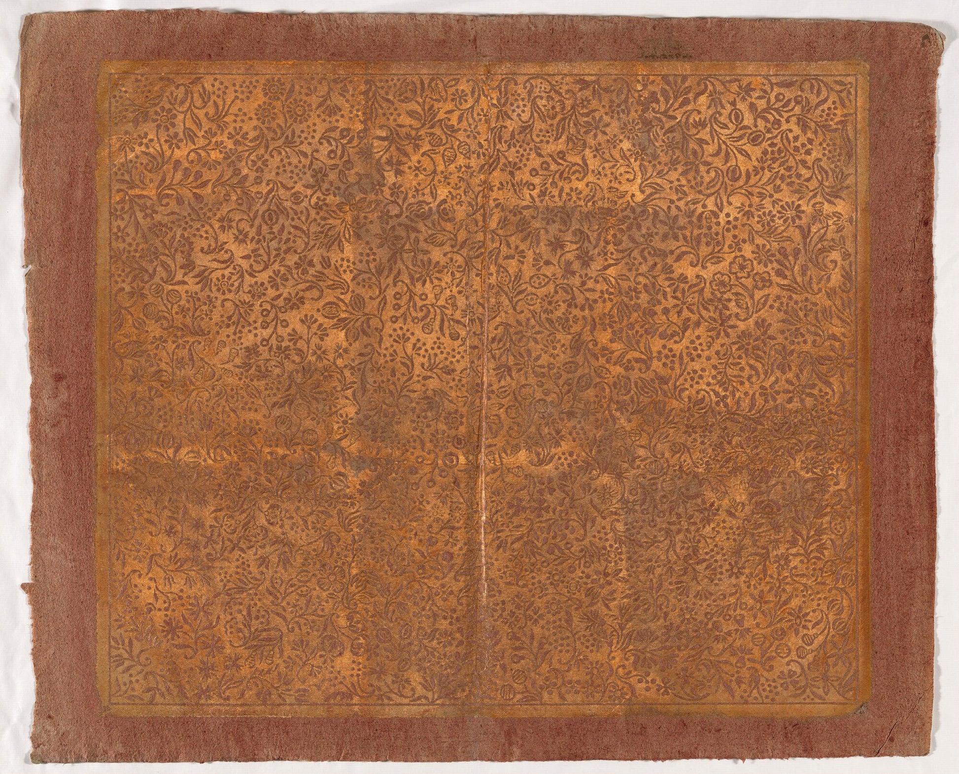 Endpaper with Floral Pattern