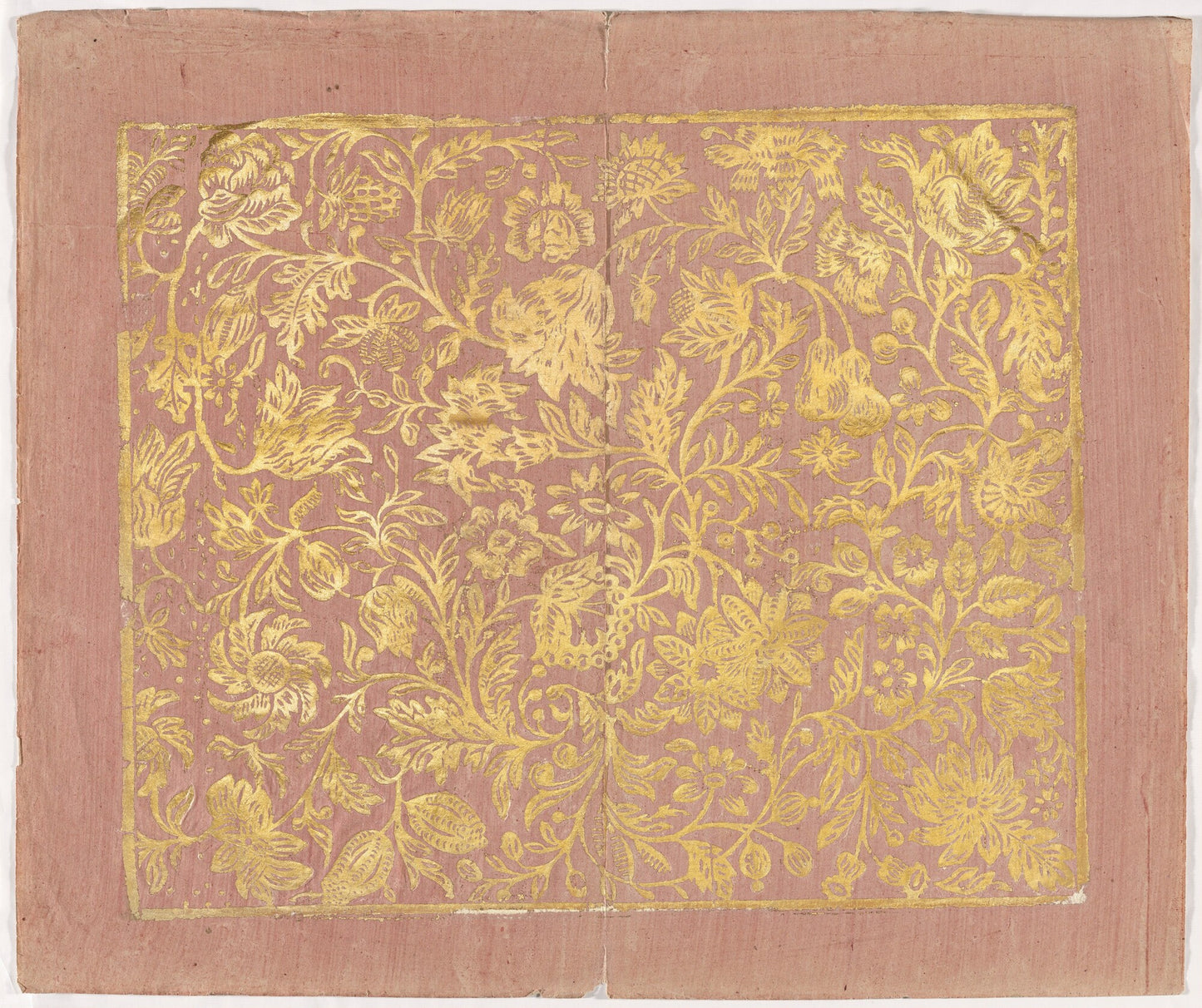 Endpaper with Mixed Floral Pattern