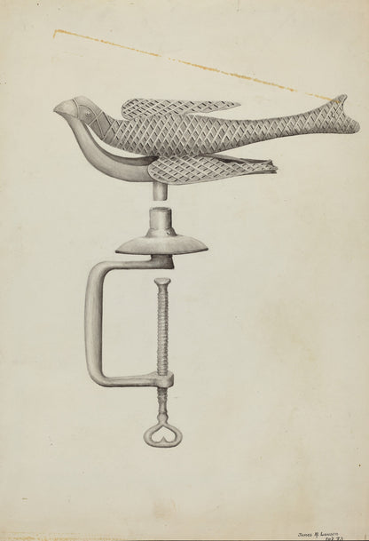 Silver Bird Sewing Holder