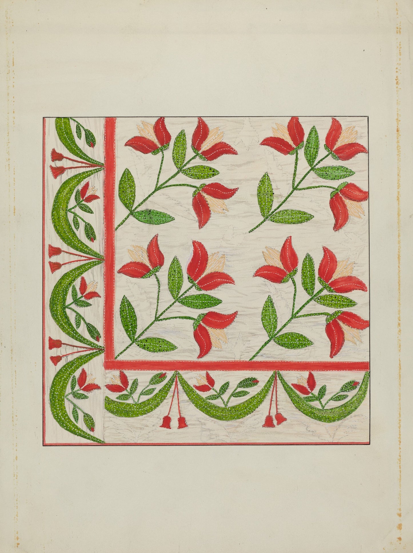 Quilt - Appliqued in Bellflower Design